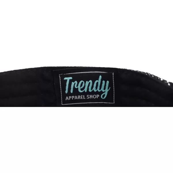imageTrendy Apparel Shop Oversize 2XL Blank Plain Flatbill Mesh Snapback Baseball CapBlack