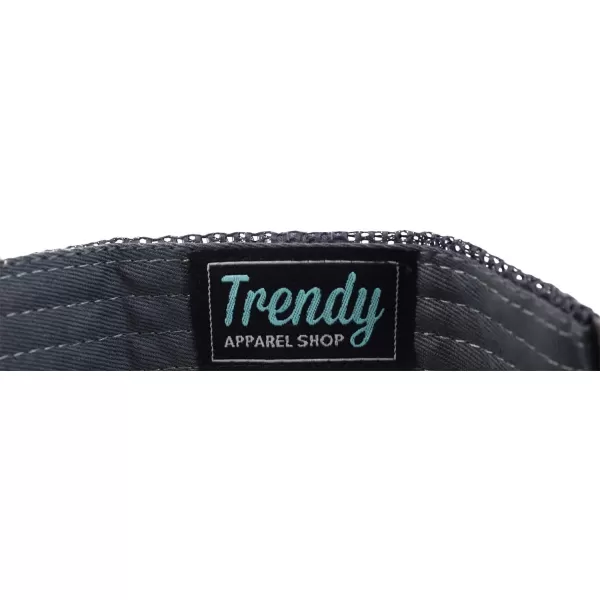 imageTrendy Apparel Shop Oversize 2XL Blank Plain Flatbill Mesh Snapback Baseball CapCharcoal