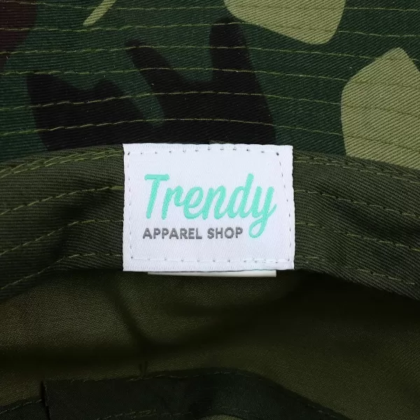 imageTrendy Apparel Shop Oversize XXL  XXXL Short Brim Outdoor Bucket HatCamo