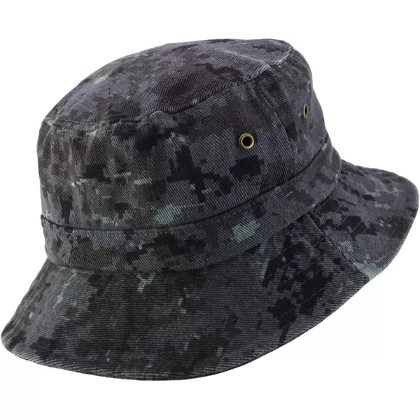 imageTrendy Apparel Shop Oversize XXL  XXXL Short Brim Outdoor Bucket HatDigital Night Camo