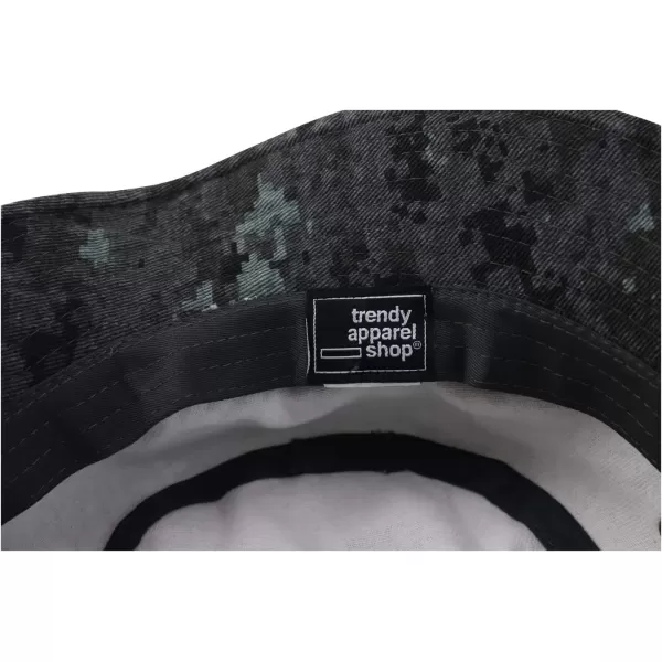 imageTrendy Apparel Shop Oversize XXL  XXXL Short Brim Outdoor Bucket HatDigital Night Camo