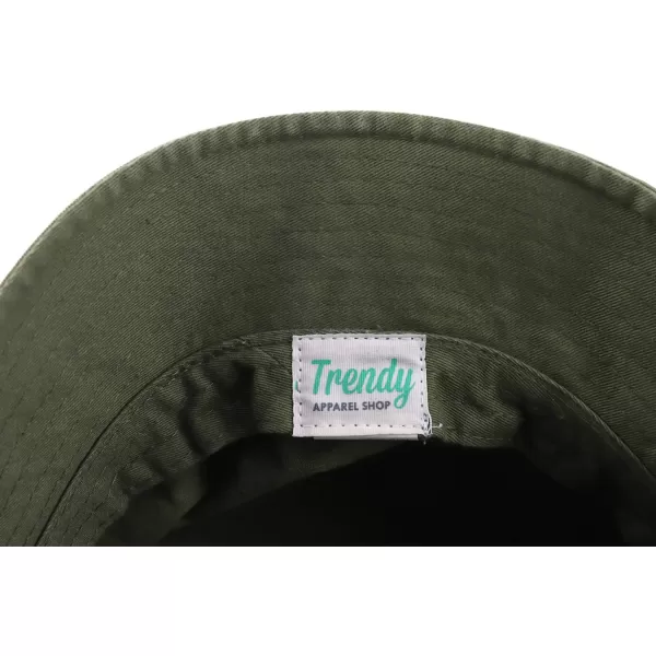imageTrendy Apparel Shop Oversize XXL  XXXL Short Brim Outdoor Bucket HatOlive
