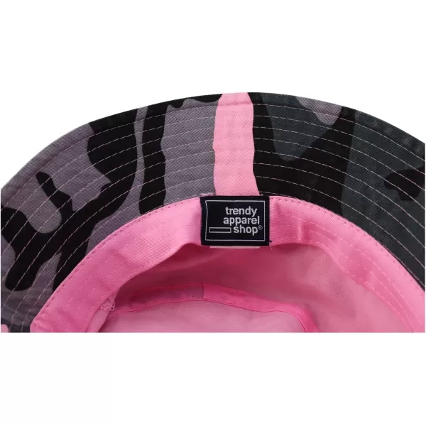 imageTrendy Apparel Shop Oversize XXL  XXXL Short Brim Outdoor Bucket HatPink Camo