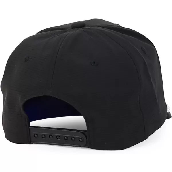 imageTrendy Apparel Shop Oversize XXL 5 Panel Ripstop Snapback Cap with Contrasting RopeBlack White