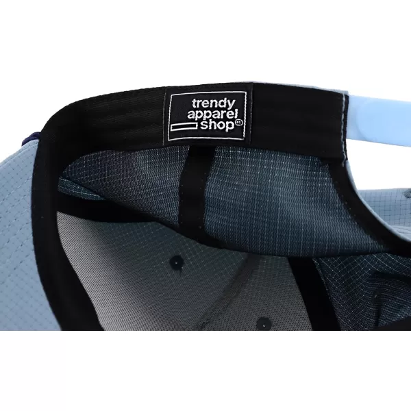 imageTrendy Apparel Shop Oversize XXL 5 Panel Ripstop Snapback Cap with Contrasting RopeLight Blue Navy