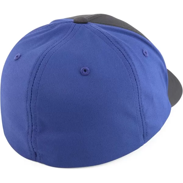 imageTrendy Apparel Shop Oversize XXL Breathable 2Tone Structured Air Thru Fitted Ball CapBlack Dark Blue