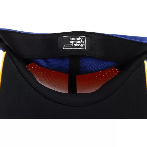 imageTrendy Apparel Shop Oversize XXL Breathable 2Tone Structured Air Thru Fitted Ball CapGold Dark Blue