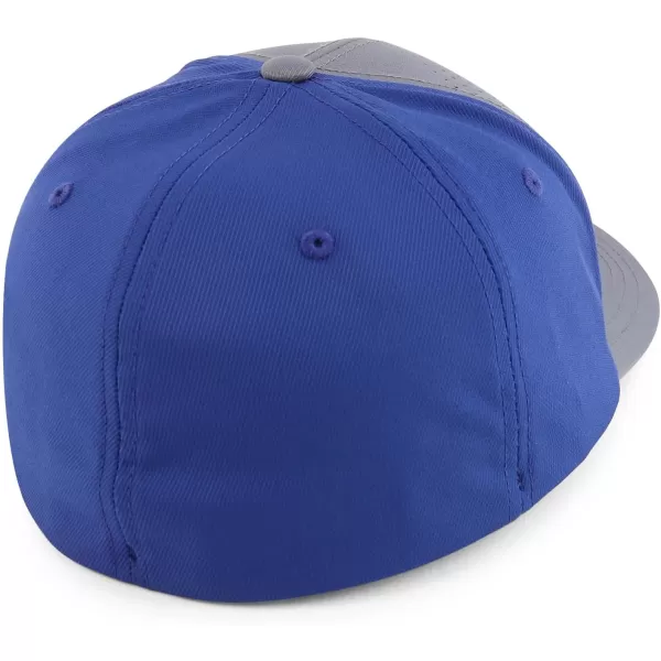 imageTrendy Apparel Shop Oversize XXL Breathable 2Tone Structured Air Thru Fitted Ball CapGrey Dark Blue