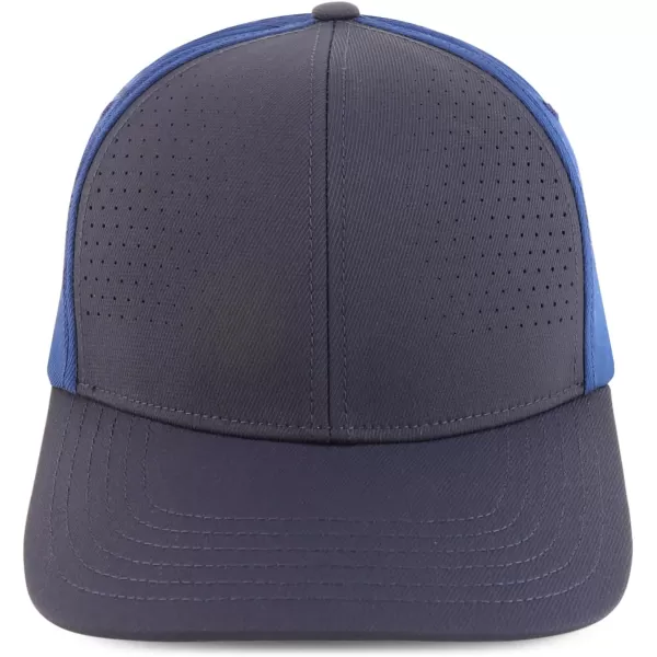 imageTrendy Apparel Shop Oversize XXL Breathable 2Tone Structured Air Thru Fitted Ball CapNavy Dark Blue