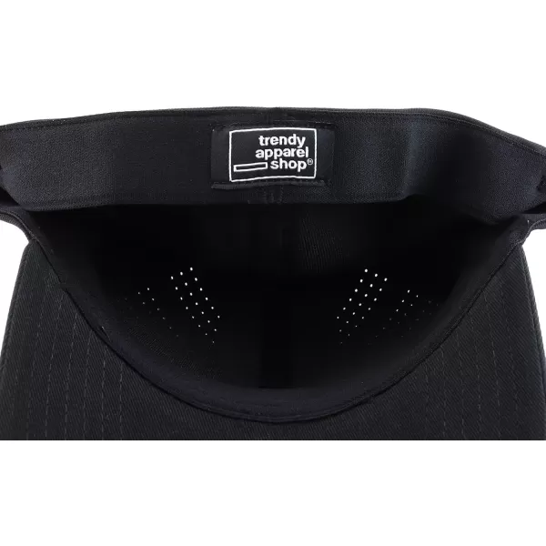 imageTrendy Apparel Shop Oversize XXL Breathable Plain 6 Panel Structured Air Thru Fitted Ball CapBlack