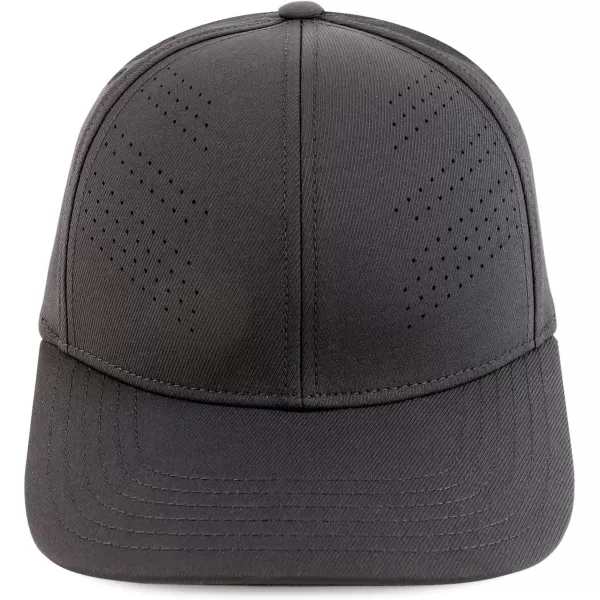imageTrendy Apparel Shop Oversize XXL Breathable Plain 6 Panel Structured Air Thru Fitted Ball CapBlack
