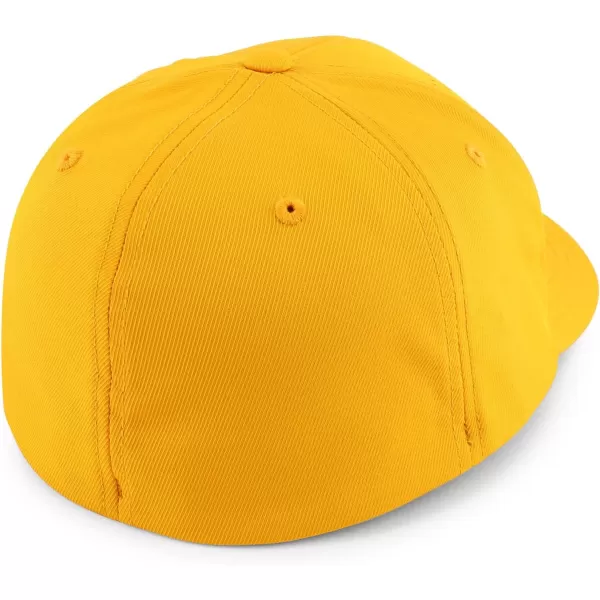 imageTrendy Apparel Shop Oversize XXL Breathable Plain 6 Panel Structured Air Thru Fitted Ball CapGold