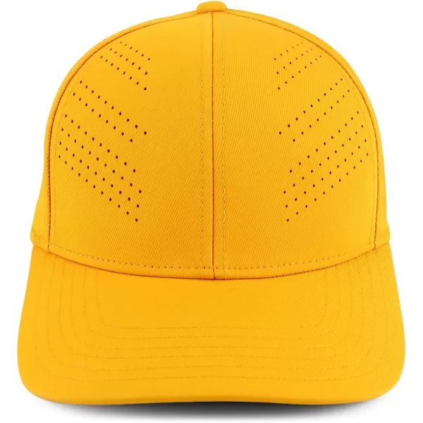 imageTrendy Apparel Shop Oversize XXL Breathable Plain 6 Panel Structured Air Thru Fitted Ball CapGold