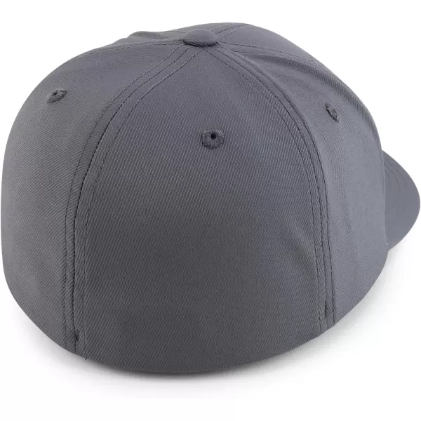 imageTrendy Apparel Shop Oversize XXL Breathable Plain 6 Panel Structured Air Thru Fitted Ball CapGrey