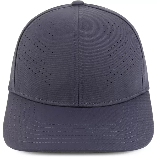 imageTrendy Apparel Shop Oversize XXL Breathable Plain 6 Panel Structured Air Thru Fitted Ball CapNavy
