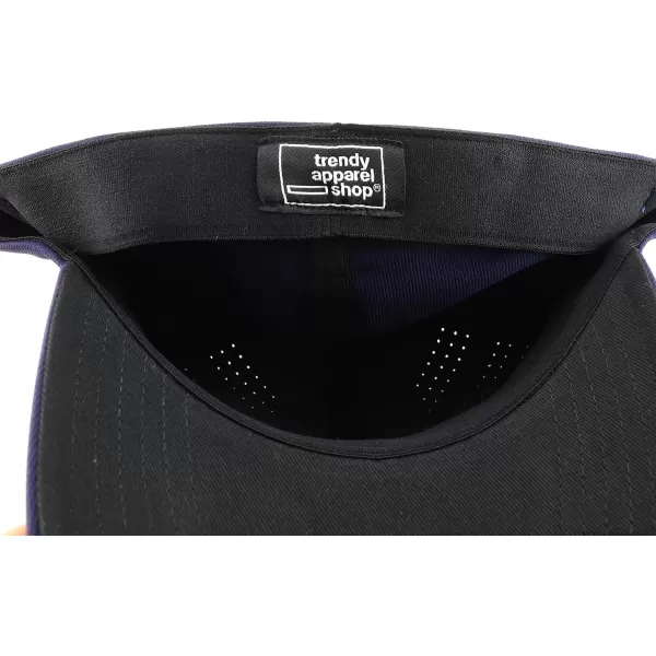 imageTrendy Apparel Shop Oversize XXL Breathable Plain 6 Panel Structured Air Thru Fitted Ball CapNavy
