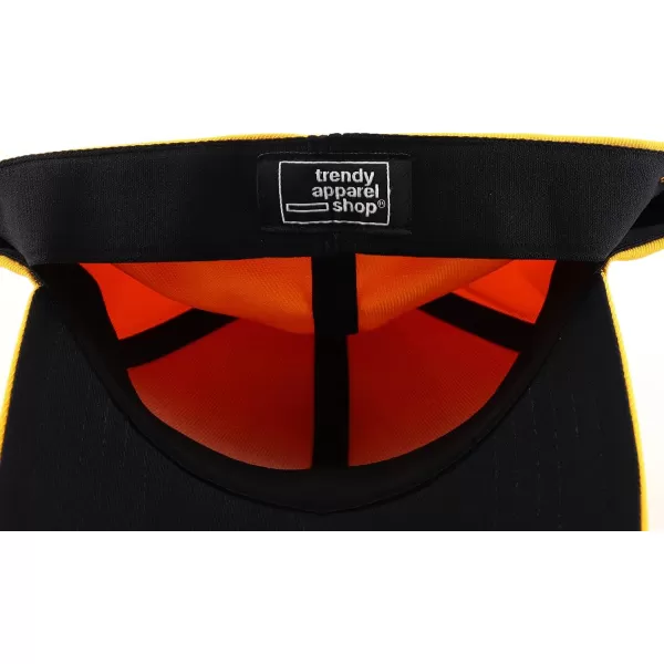 imageTrendy Apparel Shop Oversize XXL Classic Structured 6 Panel Curved Bill Stretchy Fitted Ball CapGold
