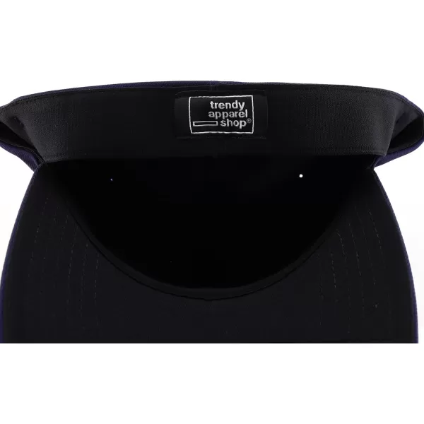 imageTrendy Apparel Shop Oversize XXL Classic Structured 6 Panel Curved Bill Stretchy Fitted Ball CapNavy