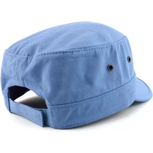 imageTrendy Apparel Shop Oversize XXL Flat Top Style Army CapCarolina Blue