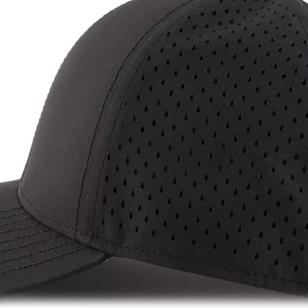 imageTrendy Apparel Shop Oversize XXL Laser Cut Holes Back Performance Snapback Ball CapBlack