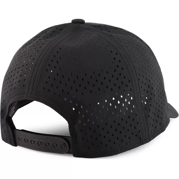 imageTrendy Apparel Shop Oversize XXL Laser Cut Holes Back Performance Snapback Ball CapBlack