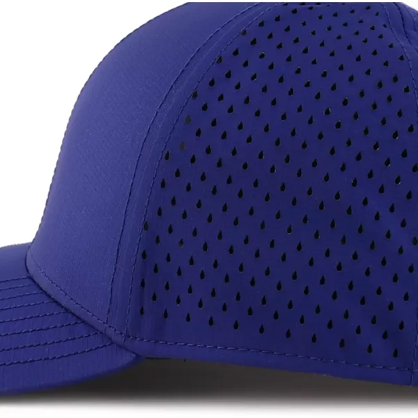 imageTrendy Apparel Shop Oversize XXL Laser Cut Holes Back Performance Snapback Ball CapNavy