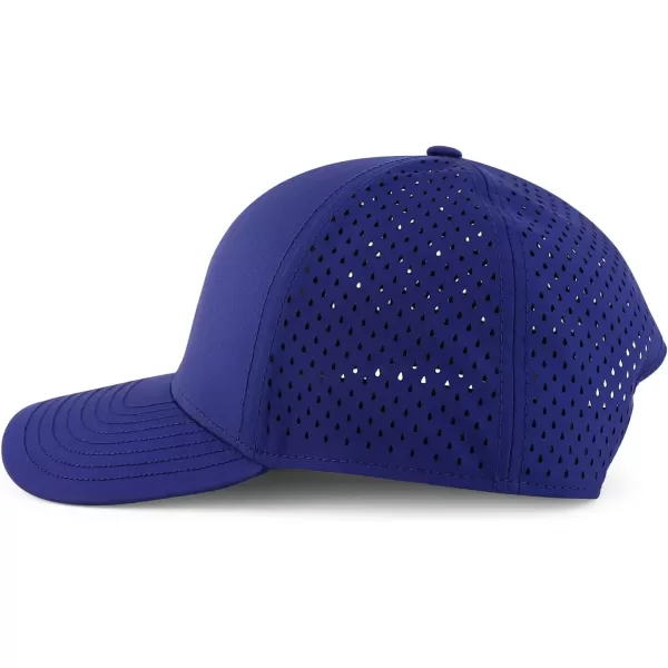 imageTrendy Apparel Shop Oversize XXL Laser Cut Holes Back Performance Snapback Ball CapNavy