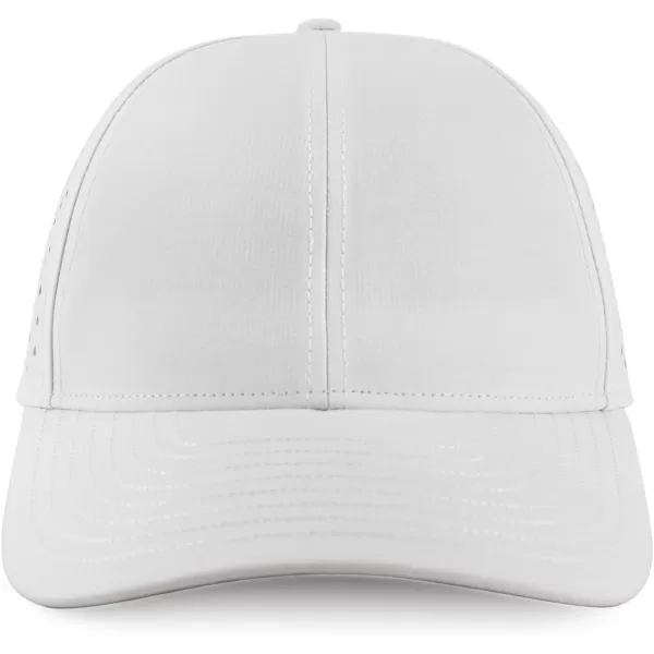 imageTrendy Apparel Shop Oversize XXL Laser Cut Holes Back Performance Snapback Ball CapWhite