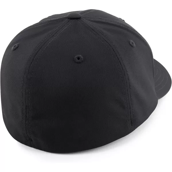 imageTrendy Apparel Shop Oversize XXL Plain Air Thru Structured Curved Bill Fitted CapBlack