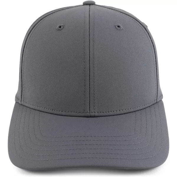 imageTrendy Apparel Shop Oversize XXL Plain Air Thru Structured Curved Bill Fitted CapGrey