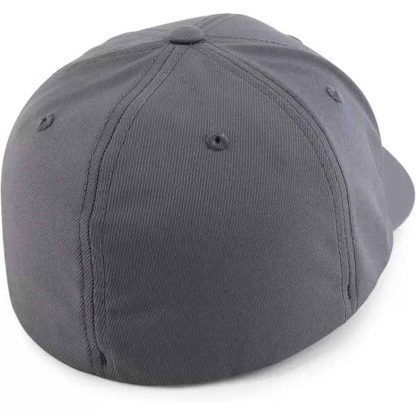 imageTrendy Apparel Shop Oversize XXL Plain Air Thru Structured Curved Bill Fitted CapGrey