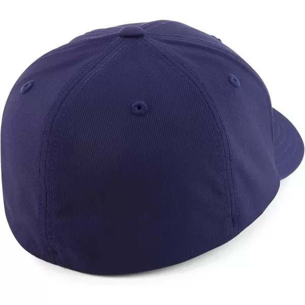 imageTrendy Apparel Shop Oversize XXL Plain Air Thru Structured Curved Bill Fitted CapNavy