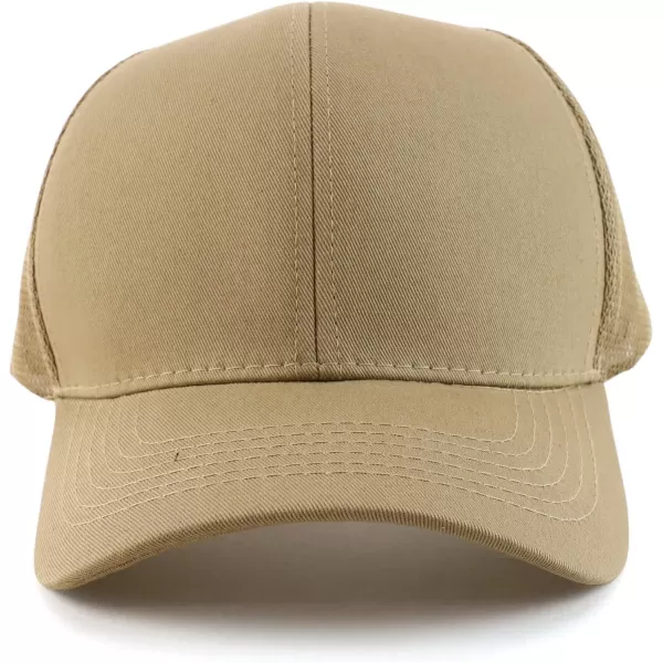 imageTrendy Apparel Shop Oversize XXL Structured Trucker Mesh Baseball CapKhaki