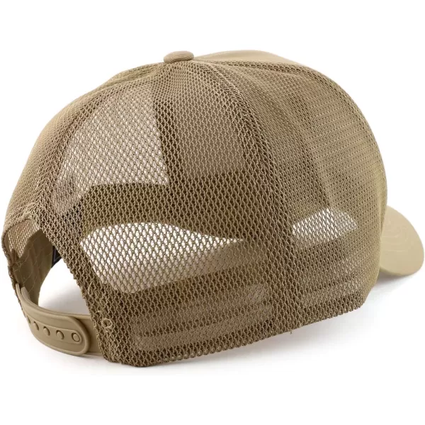imageTrendy Apparel Shop Oversize XXL Structured Trucker Mesh Baseball CapKhaki