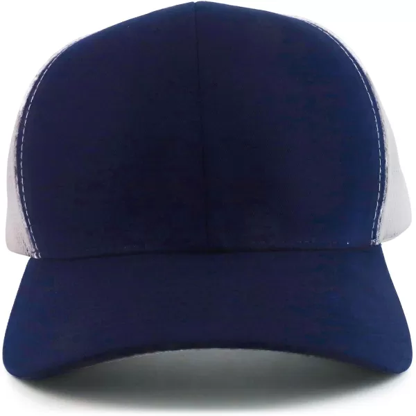 imageTrendy Apparel Shop Oversize XXL Structured Trucker Mesh Baseball CapNavy White