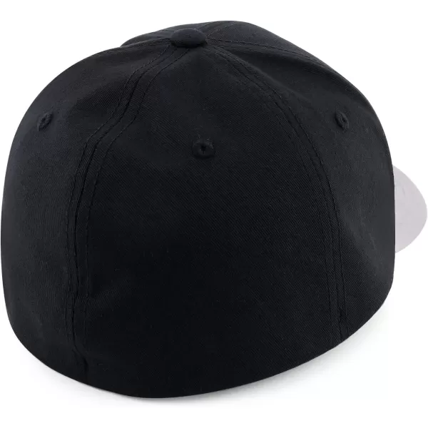 imageTrendy Apparel Shop Oversize XXL Two Tone Structured Cotton Fitted Baseball CapBlack Grey