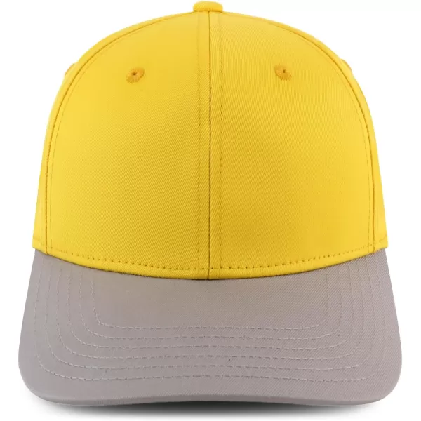 imageTrendy Apparel Shop Oversize XXL Two Tone Structured Cotton Fitted Baseball CapGold Grey