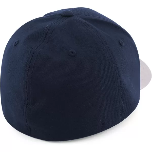 imageTrendy Apparel Shop Oversize XXL Two Tone Structured Cotton Fitted Baseball CapNavy Grey