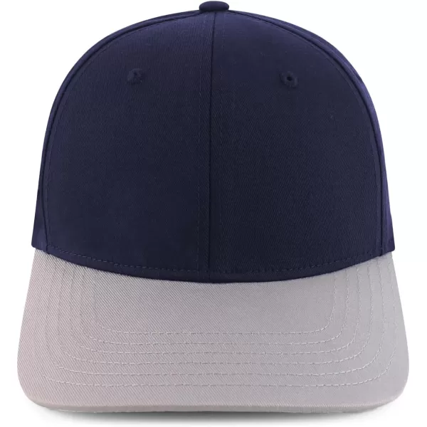 imageTrendy Apparel Shop Oversize XXL Two Tone Structured Cotton Fitted Baseball CapNavy Grey