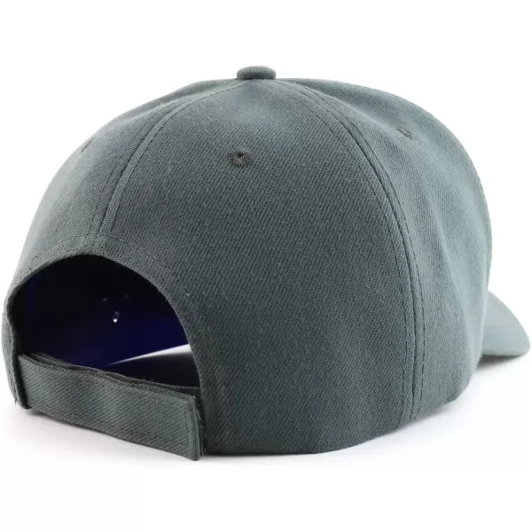 imageTrendy Apparel Shop Oversized Big XXL Safety Neon Structured Plain Baseball CapDark Grey