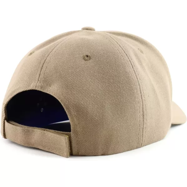 imageTrendy Apparel Shop Oversized Big XXL Safety Neon Structured Plain Baseball CapKhaki