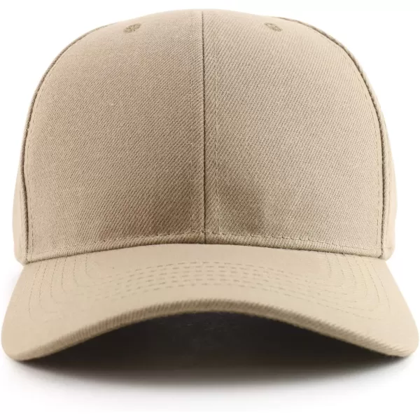 imageTrendy Apparel Shop Oversized Big XXL Safety Neon Structured Plain Baseball CapKhaki