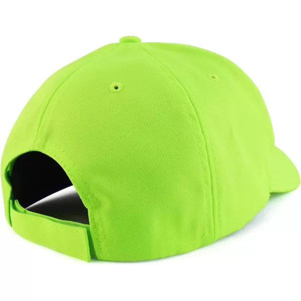 imageTrendy Apparel Shop Oversized Big XXL Safety Neon Structured Plain Baseball CapNeon Green