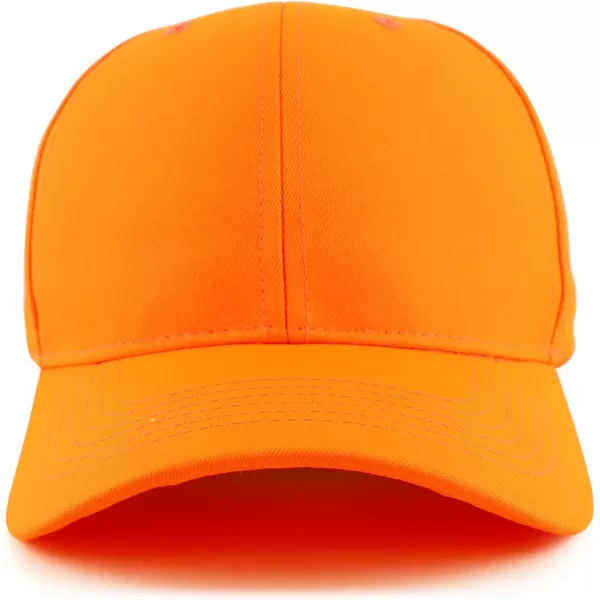 imageTrendy Apparel Shop Oversized Big XXL Safety Neon Structured Plain Baseball CapNeon Orange