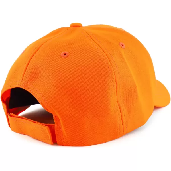 imageTrendy Apparel Shop Oversized Big XXL Safety Neon Structured Plain Baseball CapNeon Orange