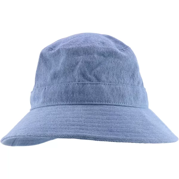 imageTrendy Apparel Shop XXL  XXXL Oversize Pigment Dyed Cotton Bucket HatLight Denim