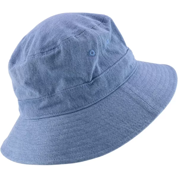 imageTrendy Apparel Shop XXL  XXXL Oversize Pigment Dyed Cotton Bucket HatLight Denim