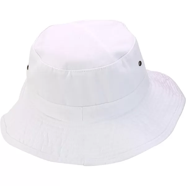 imageTrendy Apparel Shop XXL Oversize Large Brim 100 Cotton Outdoor Boonie HatWhite