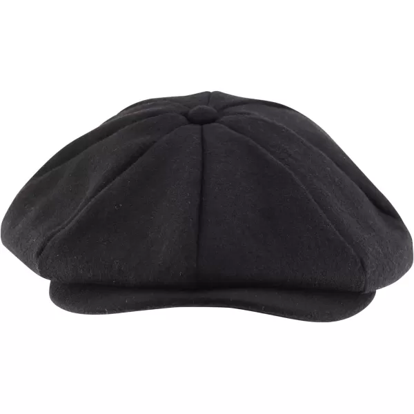 imageTrendy Apparel Shop XXL Oversize Newsboy Wool Blend Vintage Ivy CapBlack