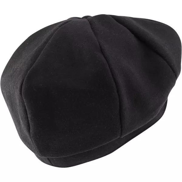 imageTrendy Apparel Shop XXL Oversize Newsboy Wool Blend Vintage Ivy CapBlack